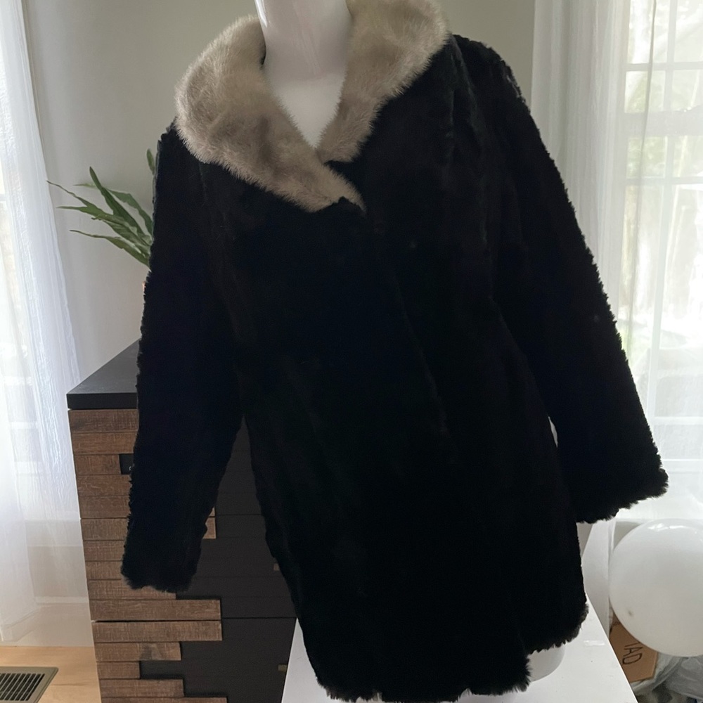 Sawkara lamb and mink fur coat